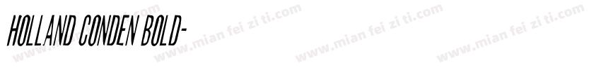 Holland Conden Bold字体转换